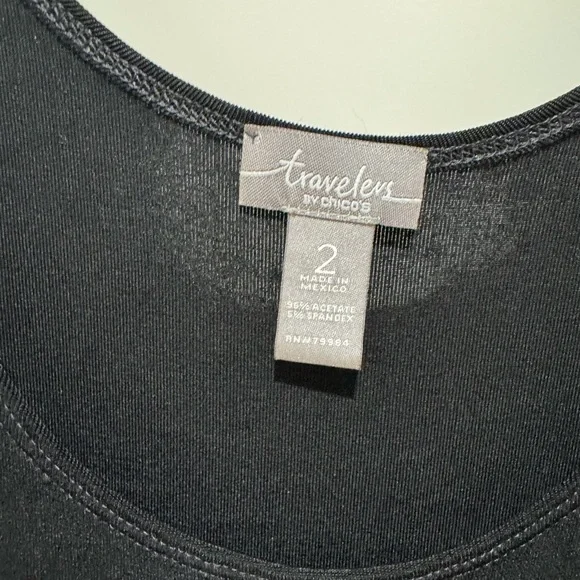 Chicos Travelers Black Sleeveless Top - Picture 2 of 2